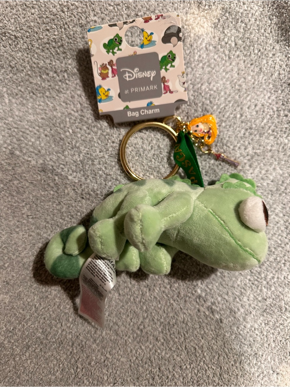 Disney Rapunzel Pascal Plush Bag Charm Keychain Tangled *Primark*-NEW - Picture 2 of 8